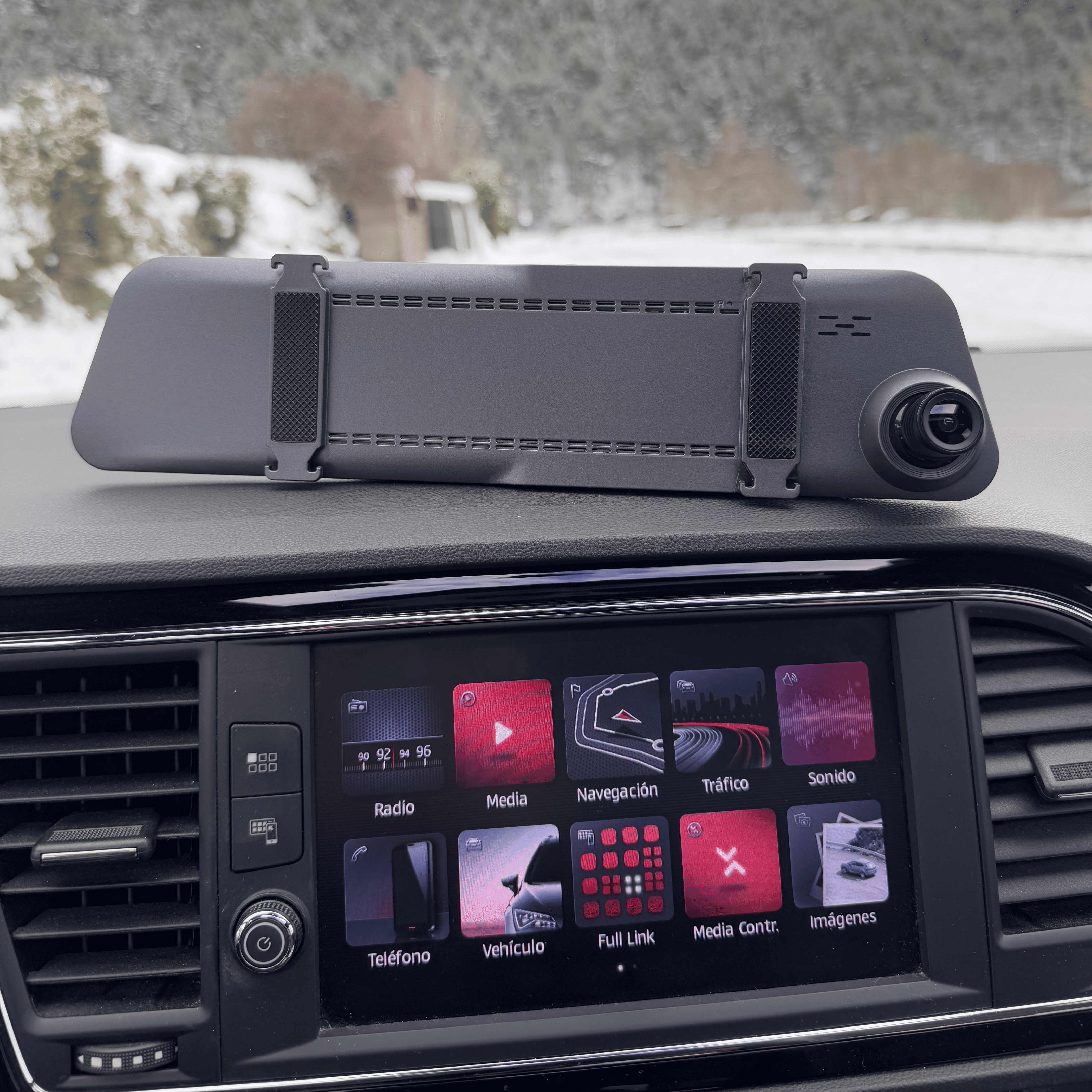 Dashcam 1080p con cámara de marcha atrás